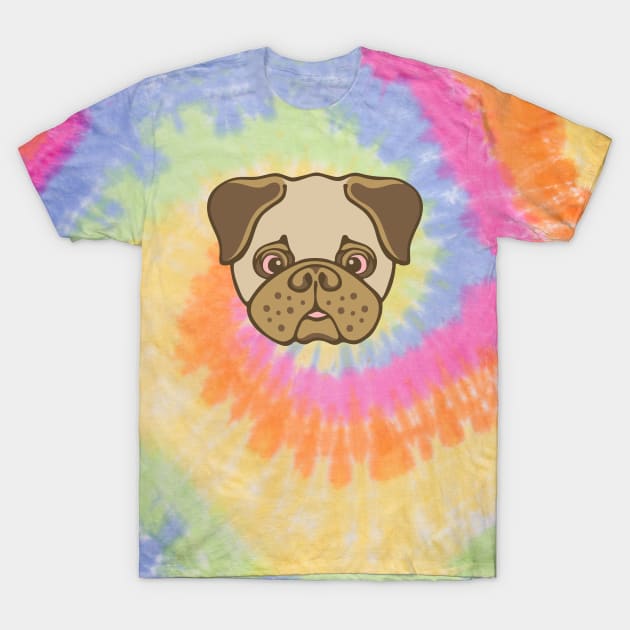 I LOVE PUGS  Cute Pug Pet Dog Lover - UnBlink Studio by Jackie Tahara T-Shirt by UnBlink Studio by Jackie Tahara